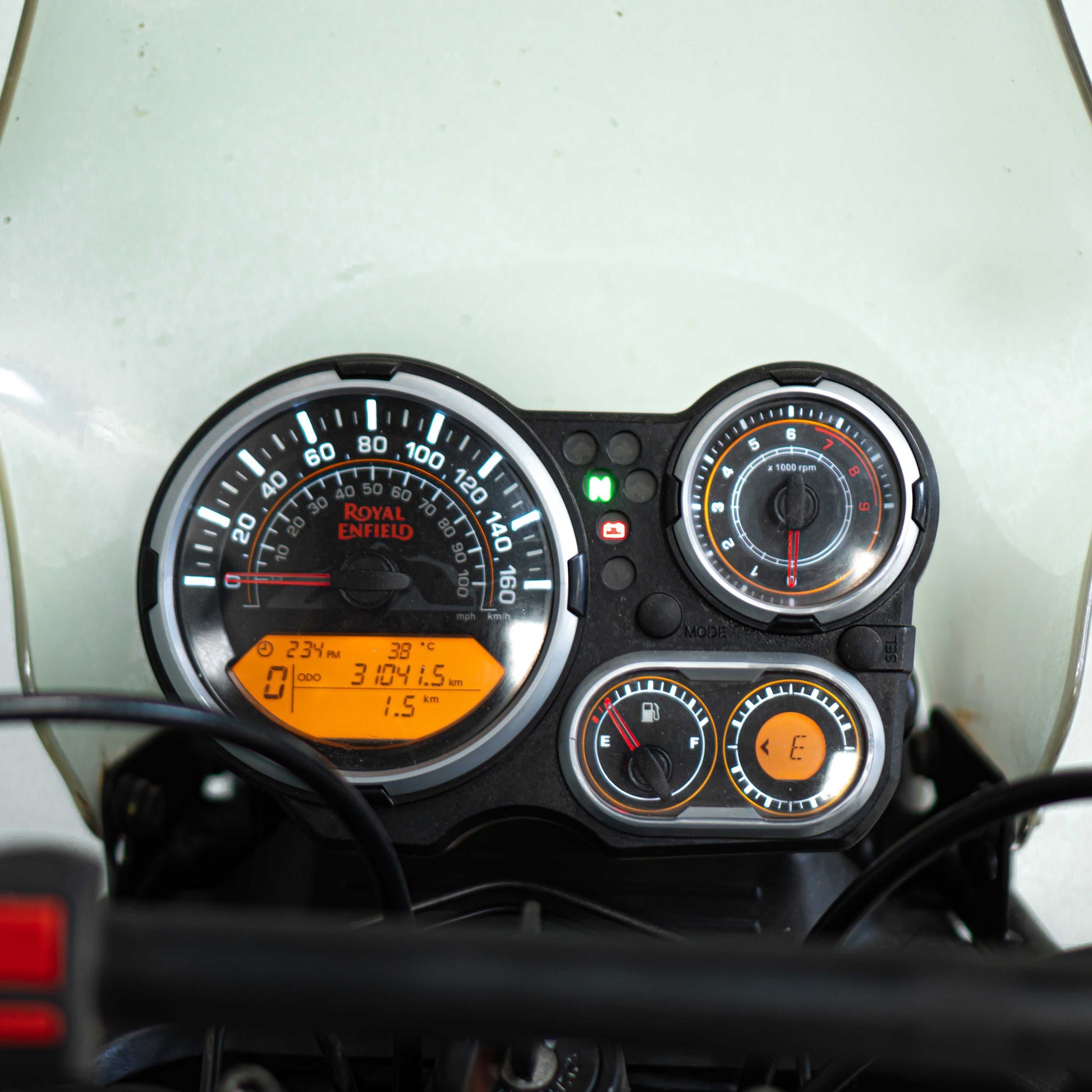 TVS Apache RTR odometer reading used bike Gurgaon instrument cluster and km condition