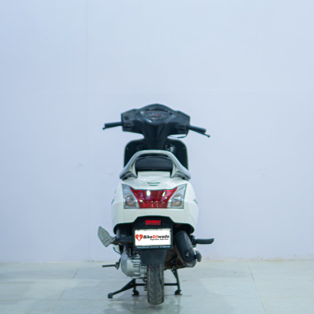 Honda Activa 3G scooter in black, showing the side view with detailed features and sleek design.