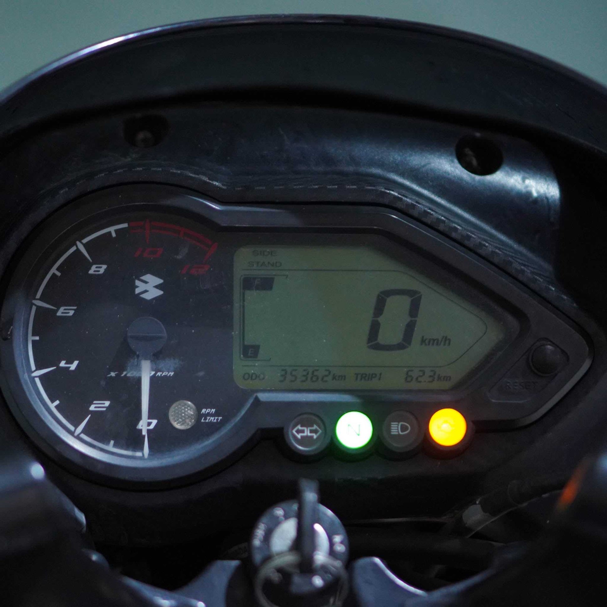 Bajaj Pulsar 125 motorcycle from BikeDilwado, showcasing its sleek black design and sporty features on the road.
